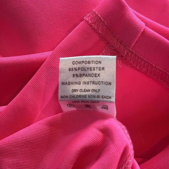 Women’s Pink Long Sleeve Midi Pencil Dress with Bow Detail Size 2XL NEW - Picture 11 of 12